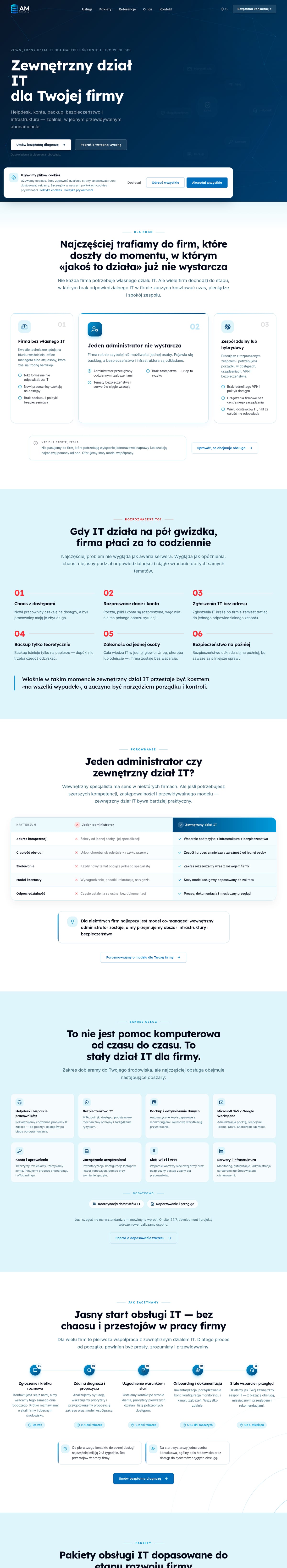 AMHG IT — landing kierunku usług IT grupy